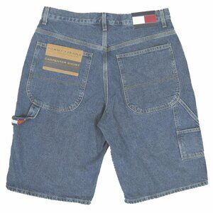 NEW Vintage Tommy Hilfiger Denim Utility Carpenter Shorts!  Blue  From 2002  Y2K